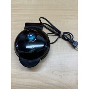 Dash Mini Maker Waffle Iron Black DMW001BK 4 Inch Non-Stick Chaffle Maker